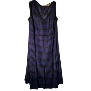Melonie T Black and Purple Blue Midi Swing Dress 16W Worn Once